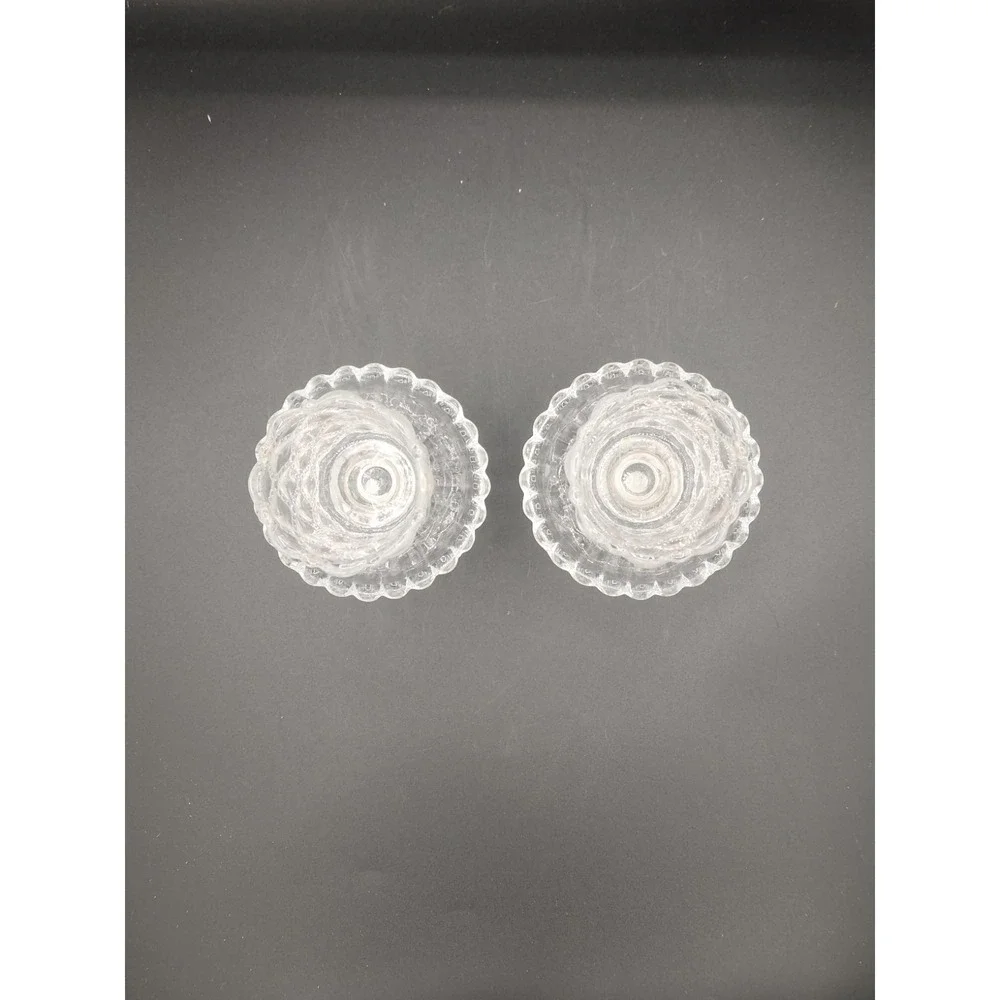 Partylite‎ P9246 Quilted Crystal Glass Votive Candle Holder Pair w/Box - Picture 6 of 6
